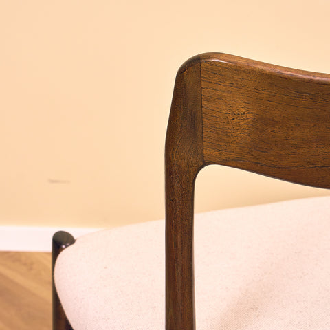 Danish dining chairs in stained teak