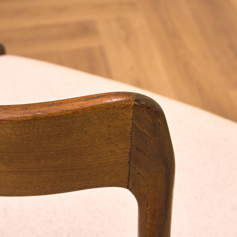 Danish dining chairs in stained teak