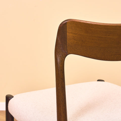 Danish dining chairs in stained teak