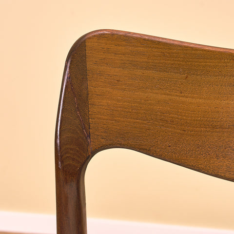 Danish dining chairs in stained teak