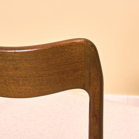 Danish dining chairs in stained teak