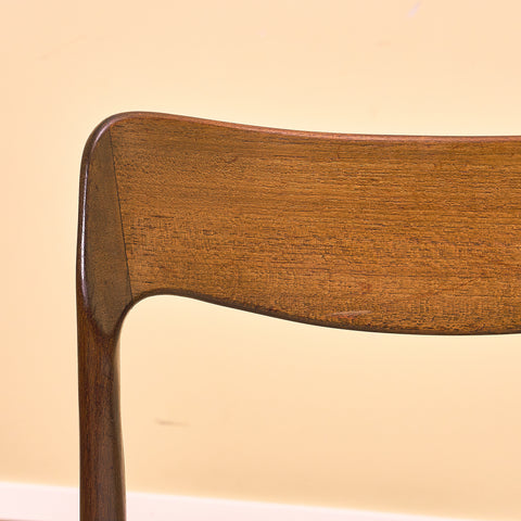 Danish dining chairs in stained teak