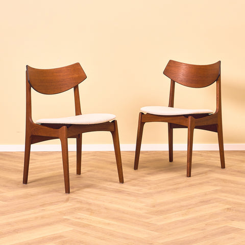 Danish dining chairs in teak