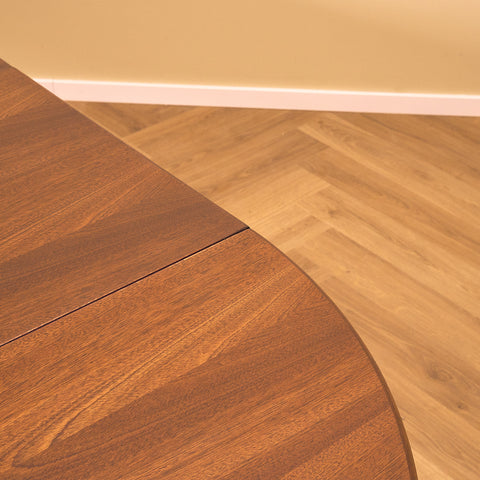 Danish round dining table in mahogany by Farstrup