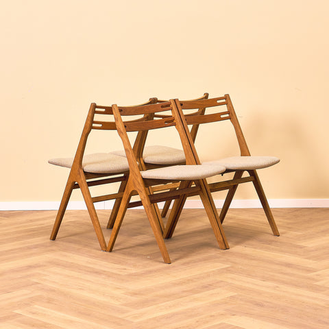 Danish dining chairs by Edmund Jorgensen for Jorgensen Mobelfabrik