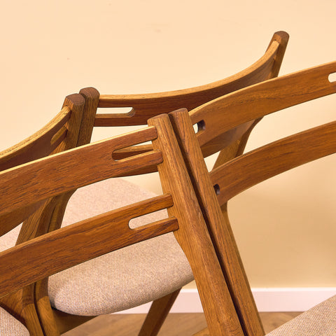 Danish dining chairs by Edmund Jorgensen for Jorgensen Mobelfabrik