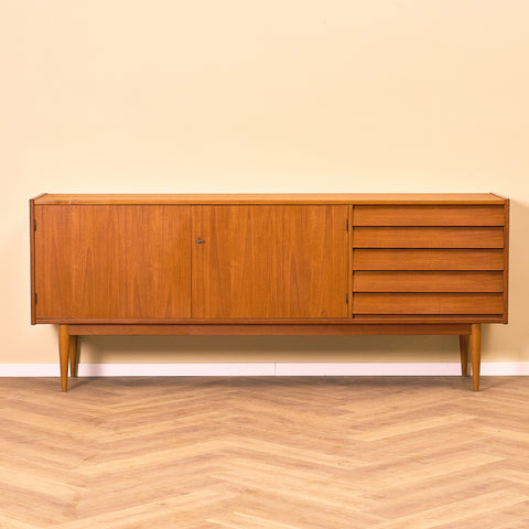 Swedish sideboard in teak and beech by IKEA