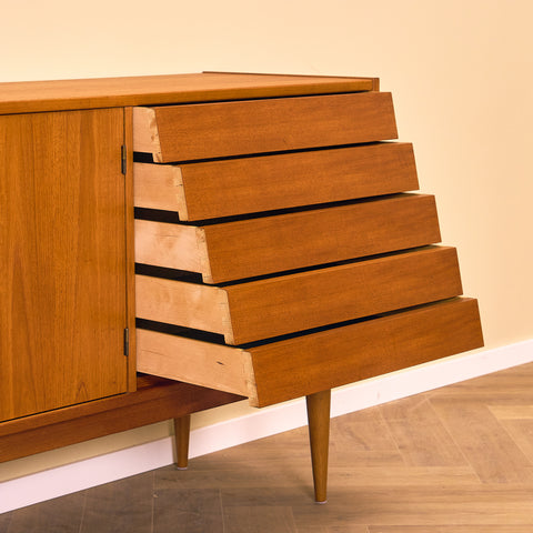 Swedish sideboard in teak and beech by IKEA