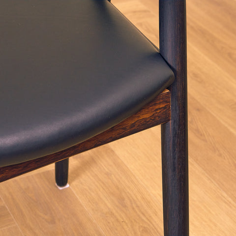 Danish dining chairs in Santos rosewood by Kai Kristiansen for Schou Andersen, model 31