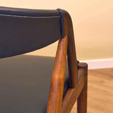 Danish dining chairs in Santos rosewood by Kai Kristiansen for Schou Andersen, model 31