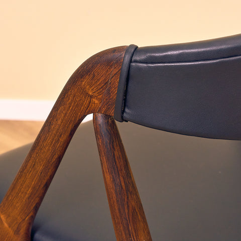 Danish dining chairs in Santos rosewood by Kai Kristiansen for Schou Andersen, model 31