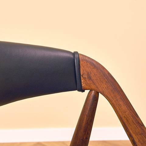 Danish dining chairs in Santos rosewood by Kai Kristiansen for Schou Andersen, model 31