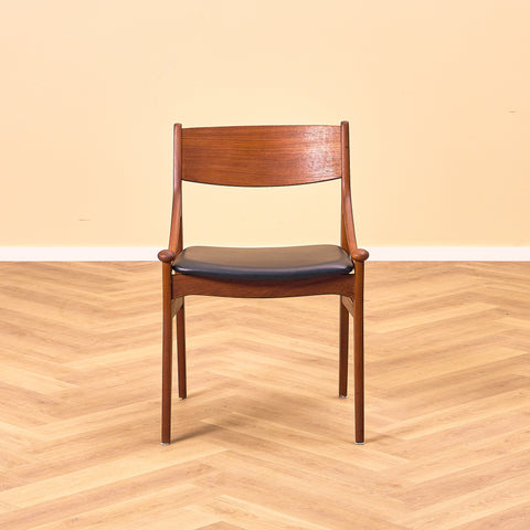 Danish dining chairs in teak by Vestervig Erikson for Brdr Tromborg