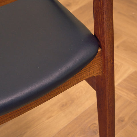 Danish dining chairs in teak by Vestervig Erikson for Brdr Tromborg