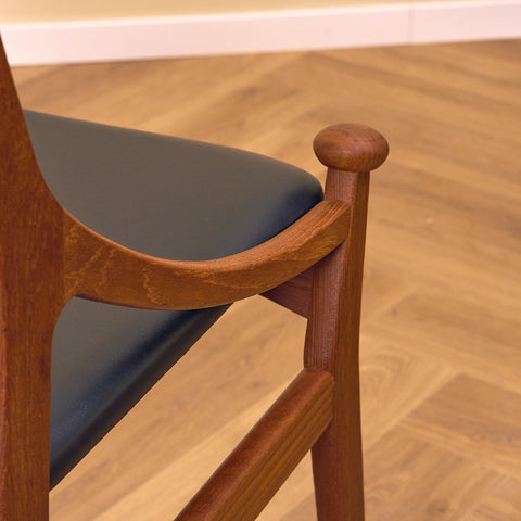 Danish dining chairs in teak by Vestervig Erikson for Brdr Tromborg