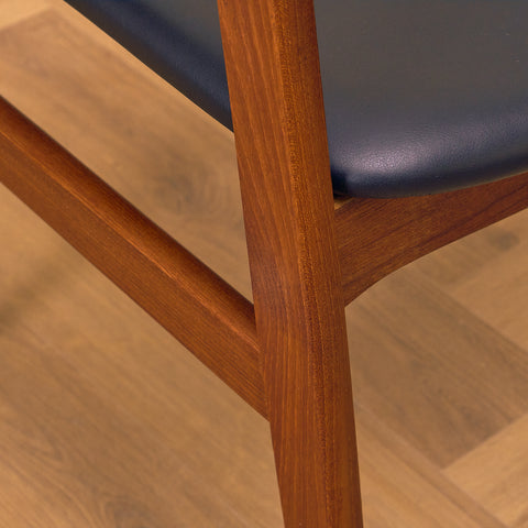 Danish dining chairs in teak by Vestervig Erikson for Brdr Tromborg