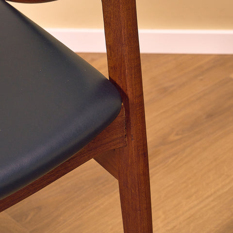 Danish dining chairs in teak by Vestervig Erikson for Brdr Tromborg