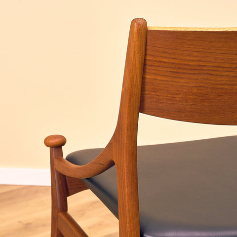 Danish dining chairs in teak by Vestervig Erikson for Brdr Tromborg