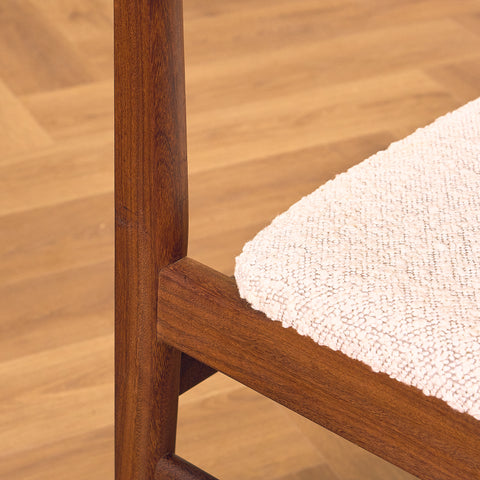 Danish dining chairs in teak and walnut