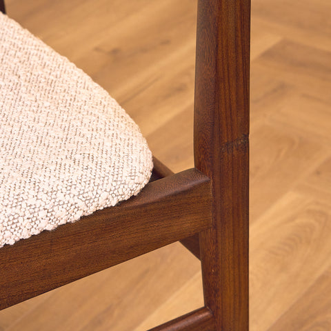 Danish dining chairs in teak and walnut