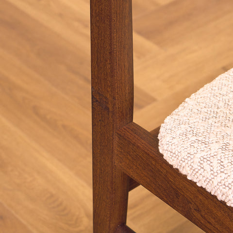 Danish dining chairs in teak and walnut