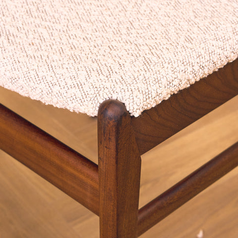 Danish dining chairs in teak and walnut