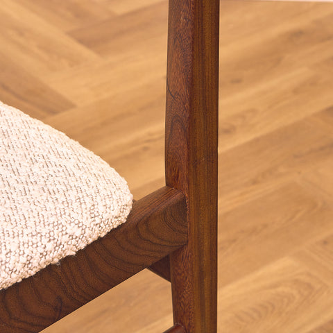 Danish dining chairs in teak and walnut