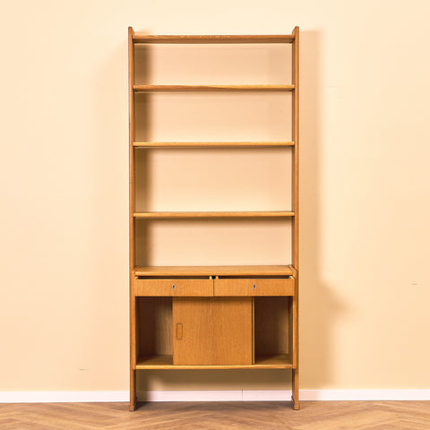 Swedish bookshelf in oak