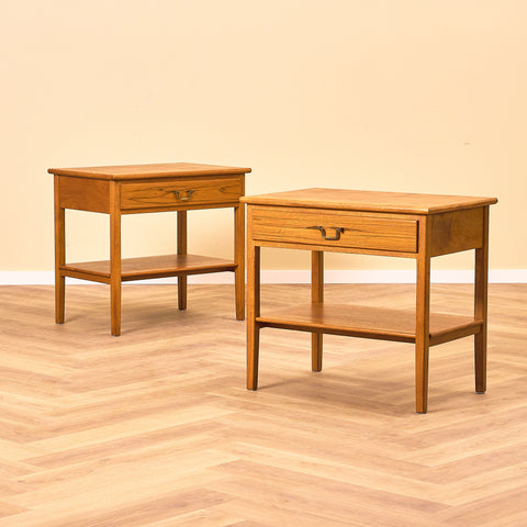 Swedish bedside tables in elm