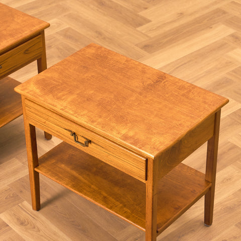 Swedish bedside tables in elm