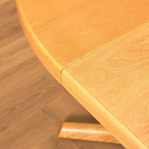 Danish round dining table in beech by Farstrup