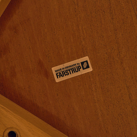 Danish round dining table in beech by Farstrup