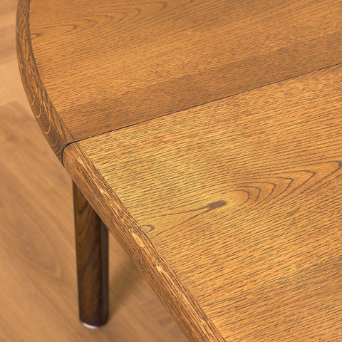 Danish round dining table in smoked oak by Skovby