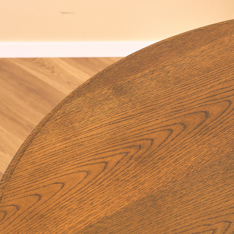 Danish round dining table in smoked oak by Skovby