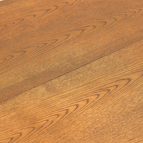 Danish round dining table in smoked oak by Skovby