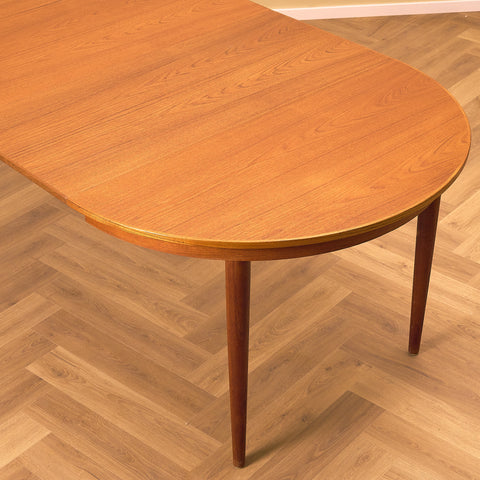 Danish round dining table in teak by Kai Kristiansen for Skovmand And Andersen