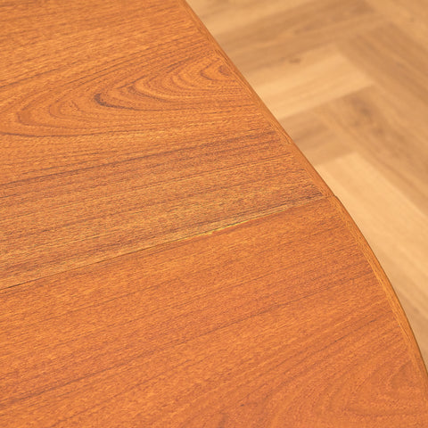 Danish round dining table in teak by Kai Kristiansen for Skovmand And Andersen