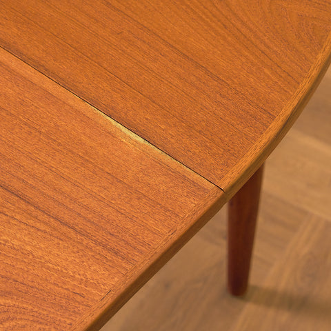 Danish round dining table in teak by Kai Kristiansen for Skovmand And Andersen