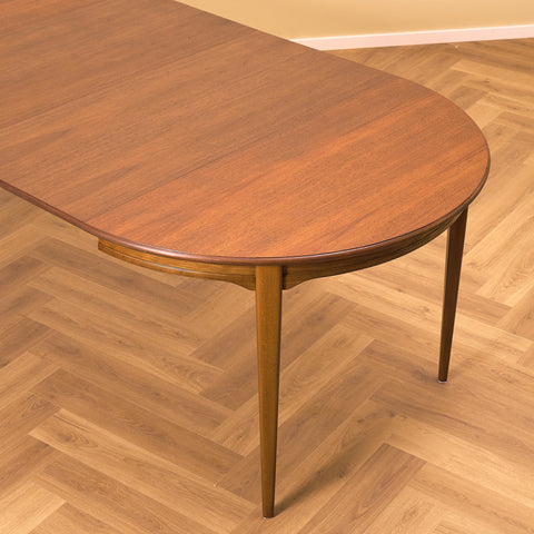 Swedish round dining table in teak by Svante Skogh, model "Vindö"