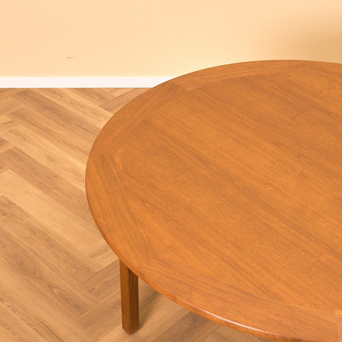Danish round dining table in teak