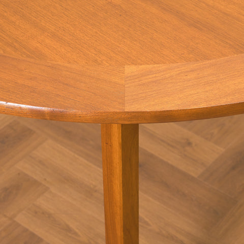 Danish round dining table in teak
