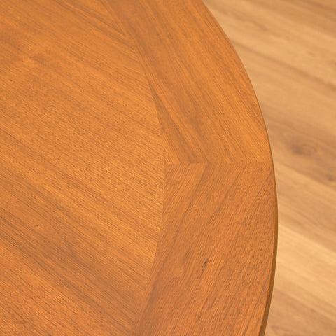 Danish round dining table in teak