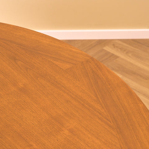 Danish round dining table in teak