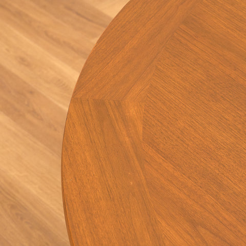Danish round dining table in teak