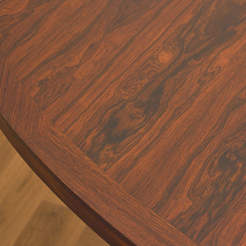 Danish oval dining table in Santos rosewood, 'model HM55' by John Mortensen for Heltborg Møbler