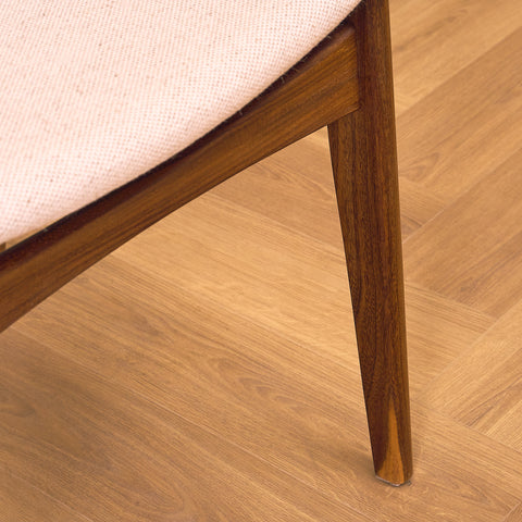 Danish set of 4 dining chairs in solid walnut by Erik Buch