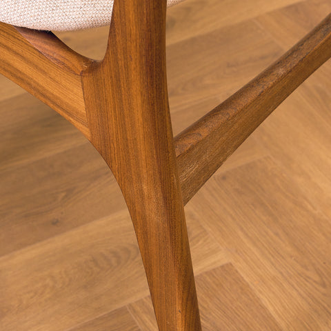 Danish set of 4 dining chairs in solid walnut by Erik Buch