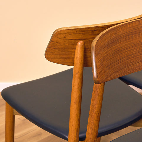 Danish dining chairs in teak by Harry Østergaard for Randers Møbelfabrik