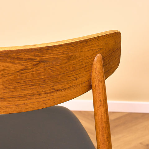 Danish dining chairs in teak by Harry Østergaard for Randers Møbelfabrik