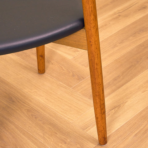 Danish dining chairs in teak by Harry Østergaard for Randers Møbelfabrik